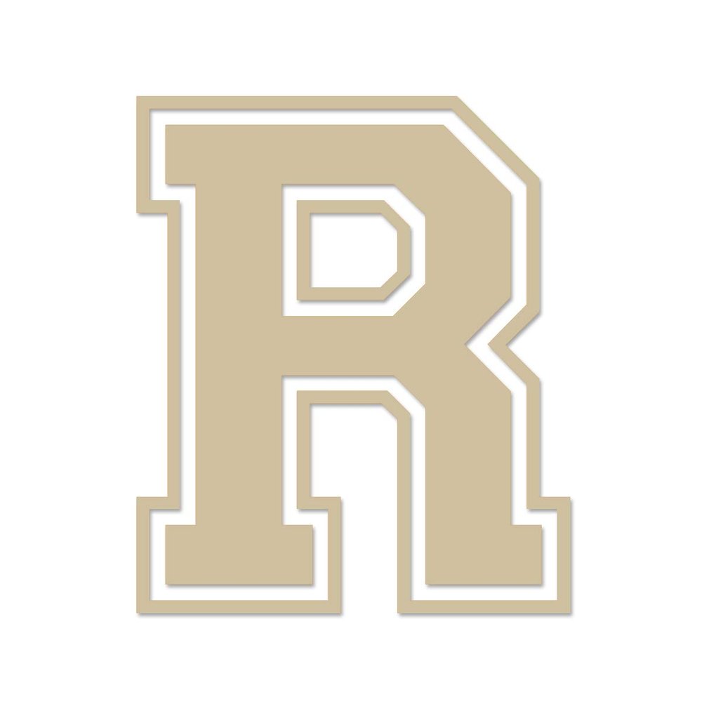 Applicable Pun Varsity Letter R - Vinyl Decal for Outdoor Use on Cars, ATV, Boats, Windows and More - Beige 3 Inches Tall