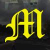 Applicable Pun Old English Letter M - Vinyl Decal for Outdoor Use on Cars, ATV, Boats, Windows and More - Yellow 3 Inches Tall view 2