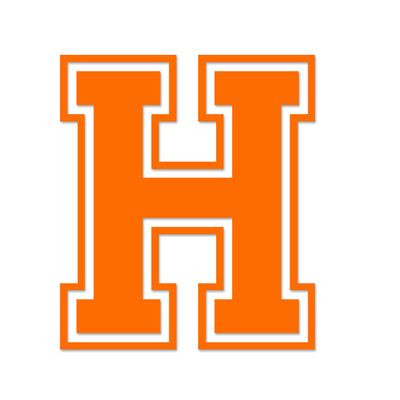 Applicable Pun Varsity Letter H - Vinyl Decal for Outdoor Use on Cars, ATV, Boats, Windows and More - Orange 6 Inches Tall