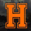 Applicable Pun Varsity Letter H - Vinyl Decal for Outdoor Use on Cars, ATV, Boats, Windows and More - Orange 6 Inches Tall view 2
