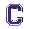 Applicable Pun Varsity Letter C - Vinyl Decal for Outdoor Use on Cars, ATV, Boats, Windows and More - Purple 4 Inches Tall view 1