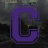 Applicable Pun Varsity Letter C - Vinyl Decal for Outdoor Use on Cars, ATV, Boats, Windows and More - Purple 4 Inches Tall view 2