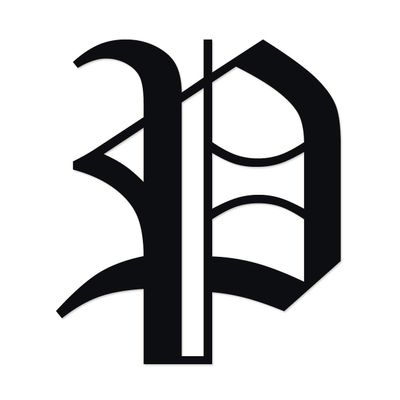 Applicable Pun Old English Letter P - Vinyl Decal for Outdoor Use on Cars, ATV, Boats, Windows and More - Black 4 Inches Tall