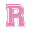 Applicable Pun Varsity Letter R - Vinyl Decal for Outdoor Use on Cars, ATV, Boats, Windows and More - Light Pink 3 Inches Tall view 1