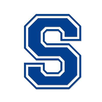 Applicable Pun Varsity Letter S - Vinyl Decal for Outdoor Use on Cars, ATV, Boats, Windows and More - Blue 3 Inches Tall