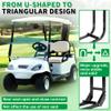 ECOTRIC Golf Cart Rear Grab Bar Universal and Trailer Hitch with Receiver for Step on Back EZGO Club Car Yamaha with One Year Warranty view 4