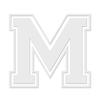 Applicable Pun Varsity Letter M - Vinyl Decal for Outdoor Use on Cars, ATV, Boats, Windows and More - White 3 Inches Tall view 1