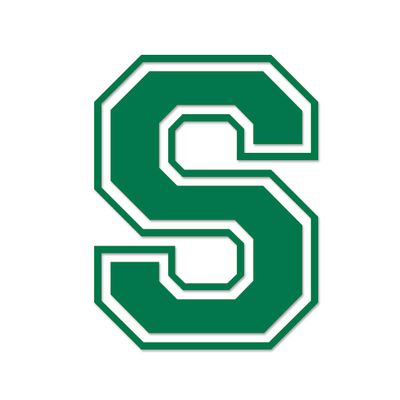 Applicable Pun Varsity Letter S - Vinyl Decal for Outdoor Use on Cars, ATV, Boats, Windows and More - Green 3 Inches Tall
