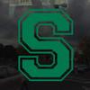 Applicable Pun Varsity Letter S - Vinyl Decal for Outdoor Use on Cars, ATV, Boats, Windows and More - Green 3 Inches Tall view 2