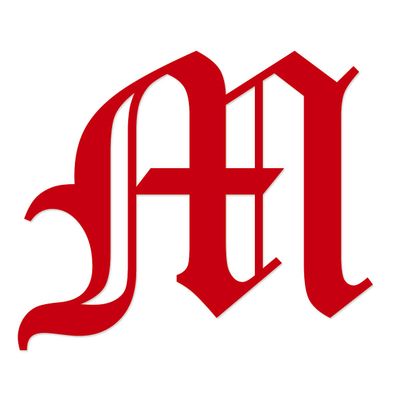 Applicable Pun Old English Letter M - Vinyl Decal for Outdoor Use on Cars, ATV, Boats, Windows and More - Red 4 Inches Tall