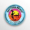 2-Pack Daytona Beach Florida Decal Sticker |3-Inch Round | Premium Quality Vinyl Sticker | UV Protective Laminate | PD1492F view 1