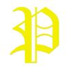 Applicable Pun Old English Letter P - Vinyl Decal for Outdoor Use on Cars, ATV, Boats, Windows and More - Yellow 3 Inches Tall view 1