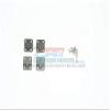 R/C Scale Accessories : Stainless Steel Door Hinges For TRX-4 Trail Defender Crawler - 4Pc Set Black view 1