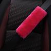 2 Pack Natural Fur Comfort Auto Authentic Sheepskin Car Seat Belt Pads for Adults, Soft Texture Shoulder Neck Cushion Pad Protector, Genuine Australia Merino Wool Cover (Reddish Pink) view 2