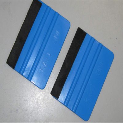 3M Plastic Felt Edge Squeegee 4 inch for Car Vinyl Scraper Decal Applicator Tool (with Black Felt Edge) (2pc)