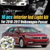 16Pc Super White 6000K Interior LED Light Bulb Kit Package Compatible with 2016-2017 Volkswagen Passat view 1