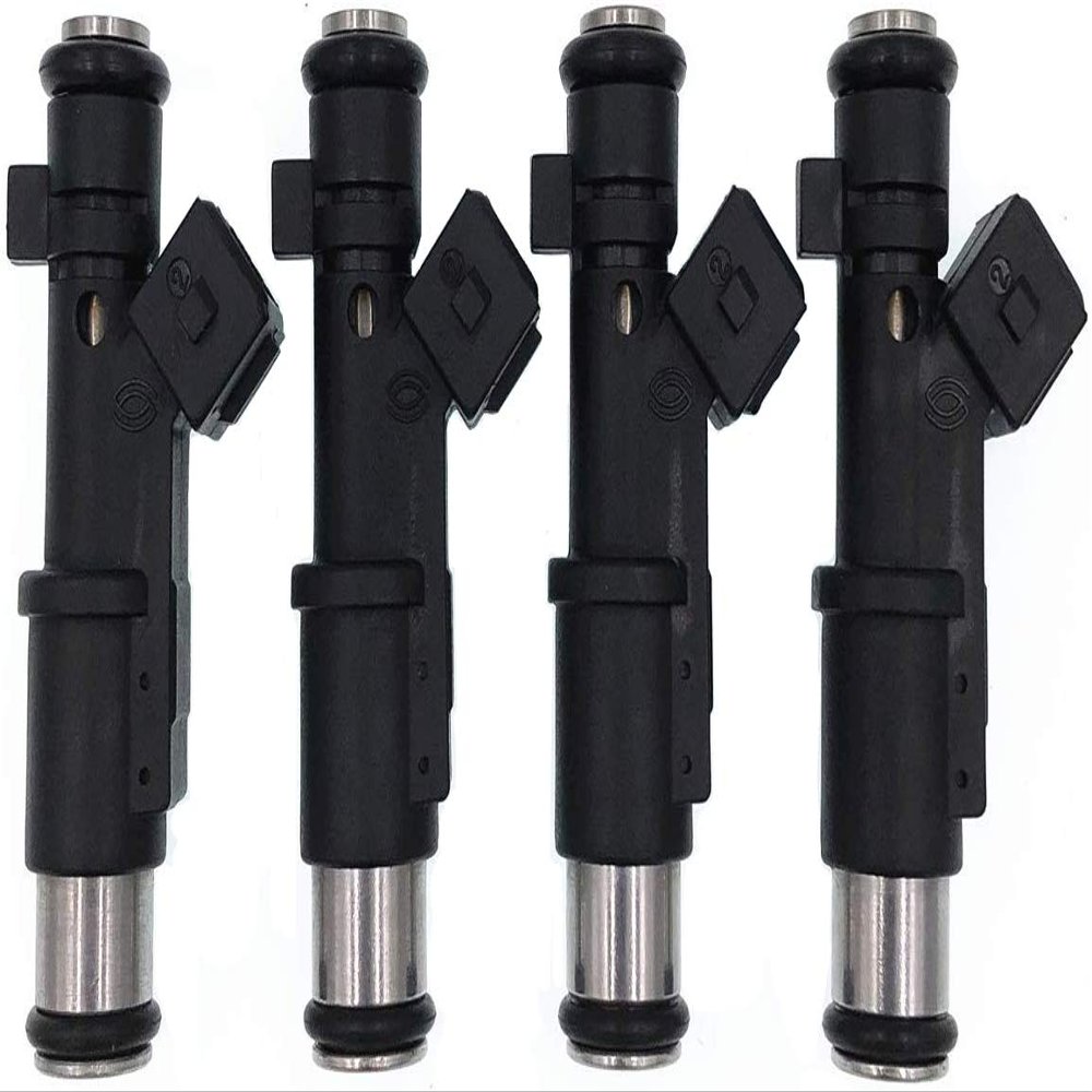 HZTWFC 4PCS New Fuel Injector 1984E2 01F003A Compatible for Peugeot 206 307 406 407 607 806 807 Expert - Citroen 2.0/16V