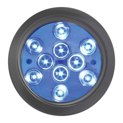 Grand General 76849 LED Light (4" Mega 10 Plus Blue 10 with Grommet and Pigtail), 1 Pack