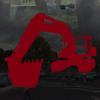 Applicable Pun Tracked Excavator Trackhoe - Vinyl Decal for Outdoor Use on Cars, ATV, Boats, Windows and More - Burgundy 9 inch view 2