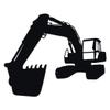 Applicable Pun Tracked Excavator Trackhoe - Vinyl Decal for Outdoor Use on Cars, ATV, Boats, Windows and More - Black 4 inch view 1