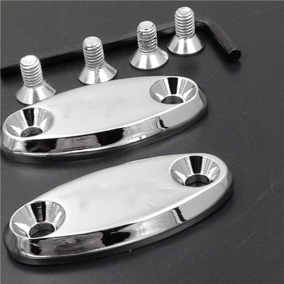 HASkulle AfterMokit Replacement Mirror Block Off Base Plates for Honda CBR250R 2011-2013 CBR600F4 1999-2006 CBR600RR 2003-2020 CBR900RR 2001-2003 CBR1000RR 2004-2007 with Engraved RR Chrome
