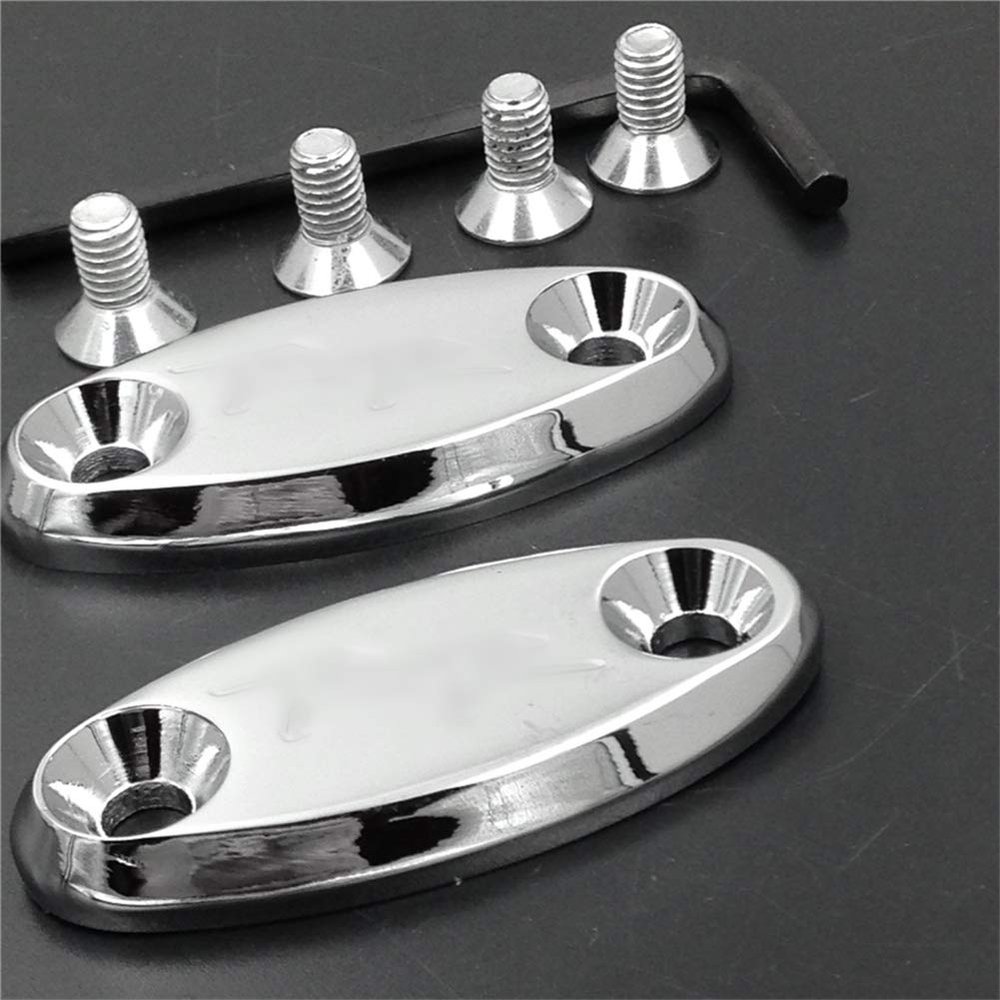 HASkulle AfterMokit Replacement Mirror Block Off Base Plates for Honda CBR250R 2011-2013 CBR600F4 1999-2006 CBR600RR 2003-2020 CBR900RR 2001-2003 CBR1000RR 2004-2007 with Engraved RR Chrome