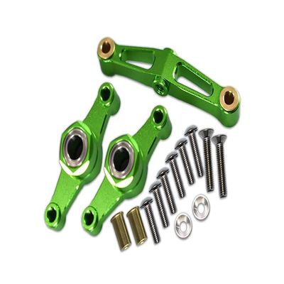 GPM For Tamiya TT-02 Upgrade Parts Aluminum Steering Assembly With Bearing - 1 Set Gray Silver