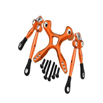 Aluminum Rear Tie Rods With Stabilizer Car Tie Rods For 1/10 Traxxas Ford GT 4-Tec 2.0 83056-4/4-Tec 3.0 93054-4 - 1 Set Orange