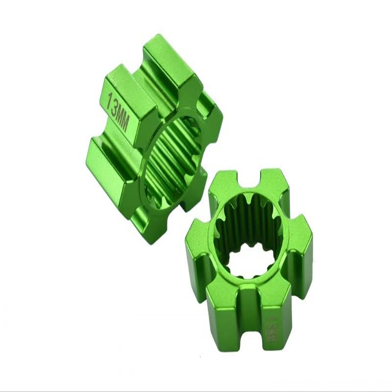 GPM For Traxxas X Maxx 4X4 Upgrade Parts Aluminum Wheel Hex (13mm Thickness) - 2Pcs Green