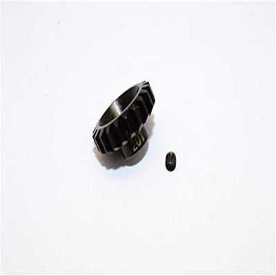 Steel Motor Gear 32 Pitch 20T (3.17mm Hole) for 05/540/360 Motor - 1Pc Set Black