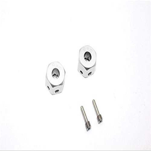 Aluminum Universal Hex Adapter 12mmX9mm - 2Pcs Set Silver