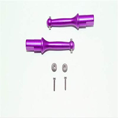 GPM For Tamiya T3-01 Dancing Rider Trike Upgrade Parts Aluminum Rear Wheel Shaft - 1Pr Set Purple