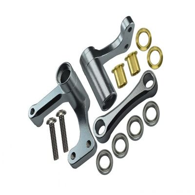 GPM for Traxxas Rustler VXL / Bandit Upgrade Parts Aluminum Steering Assembly with Bearings - 1 Set Silver