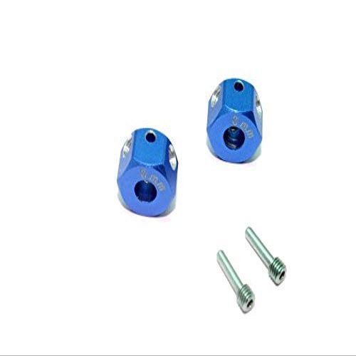 Aluminum Universal Hex Adapter 12mmx8mm - 2Pcs Set Blue