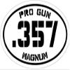 357 Decal - Black Pro Gun Magnum .357 Vinyl Sticker view 1