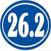 26.2 Decal - Blue Marathon Vinyl Sticker view 1