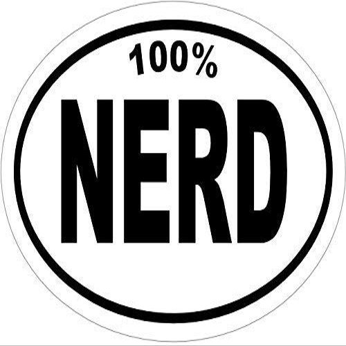 100% Nerd Vinyl Window Decal - Bumper Stickers