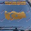 Flag Map of Turkey Decal Sticker Car Vinyl Pick Size Color no bkgrd Turkish (Gold, 8'' (20.3cm)) view 1