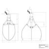 RetroArcade.us Crane Machine mid Size Replacement Claw Hand kit, Height is 12 inch with Coil and Cap view 3