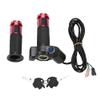 Throttle Grip 4 Colors Throttle Grips with LED Display Screen Handle with Key Knock for Electric Bike(Red) view 1