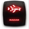 Radar - Red - Laser Etched Toggle Switch 20A 12V - Vertical Rocker Switch 5-Pin DPST view 1