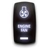 Engine Fan - White - Laser Etched 5-Pin Double Pole Single Throw Engine Fan Maintained ON-Off DPST Toggle Switch 20A 12V view 1