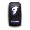 Gotcha! - White - Switch Dual Light - STARK Laser Etched LED Rocker - 20A 12V ON/Off 5-PIN view 1