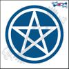 Eyecandy Decals Pentagram 5" Blue Decal Sticker view 1