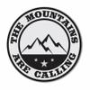 (2 Pcs) The Mountains Are Calling - Light Gray & Black, Vinyl Decal Bumper Sticker Outdoor Camping Hiking Rock Climbing Off Road Sticker view 1