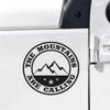(2 Pcs) The Mountains Are Calling - Light Gray & Black, Vinyl Decal Bumper Sticker Outdoor Camping Hiking Rock Climbing Off Road Sticker view 3