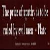 Northern Sun The Price of Apathy is to Be Ruled by Evil Men - Plato - Magnetic Bumper Sticker/Decal Magnet (11" X 3") view 1