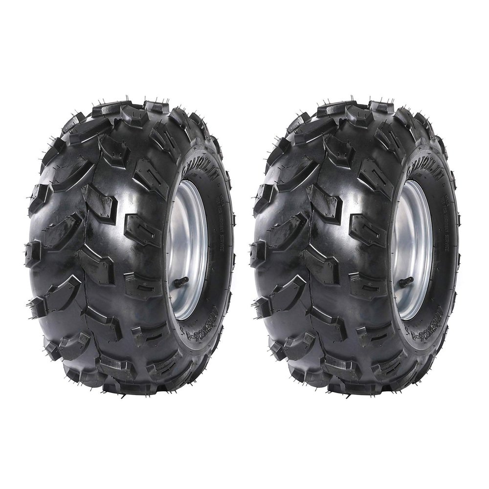 ZXTDR Pack of 2 ATV Go Kart Tubeless Tire 18X9.5-8 With 8 inch Wheels Rims