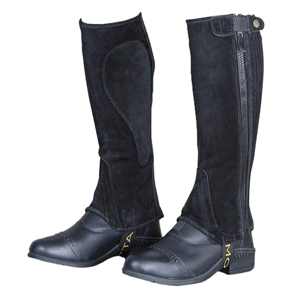 Shires Moretta Suede Half Chaps - Childs (Black, Small)