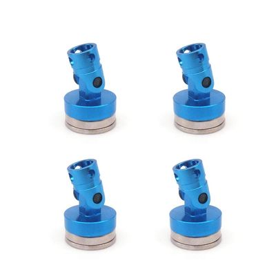Aluminum Magnetic Stealth Invisible Body Post Mount for 1:10 RC Cars - 4Pcs Blue
